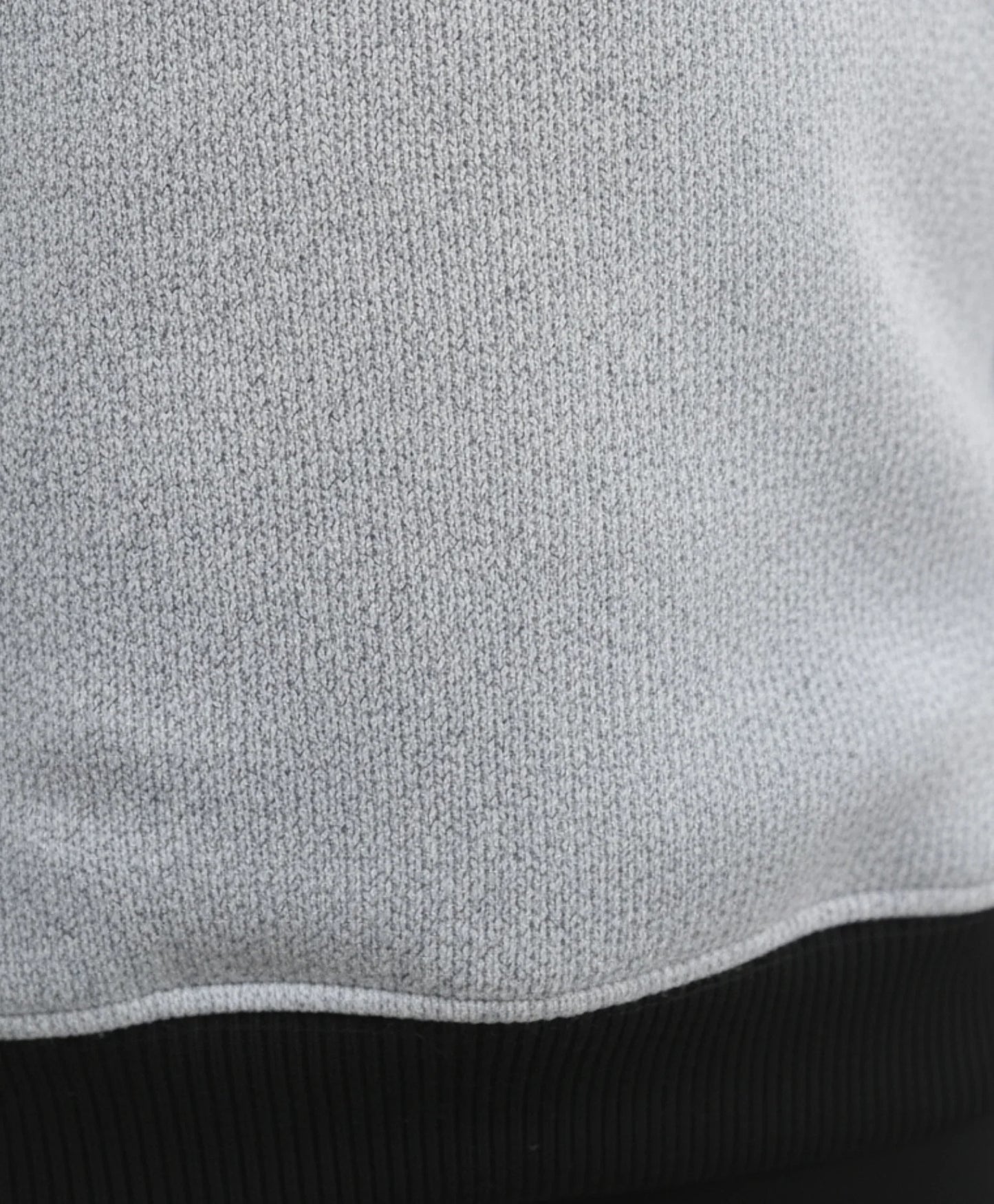 BLACK MELANGE BOYS FLEECE SWEATSHIRT - GREY