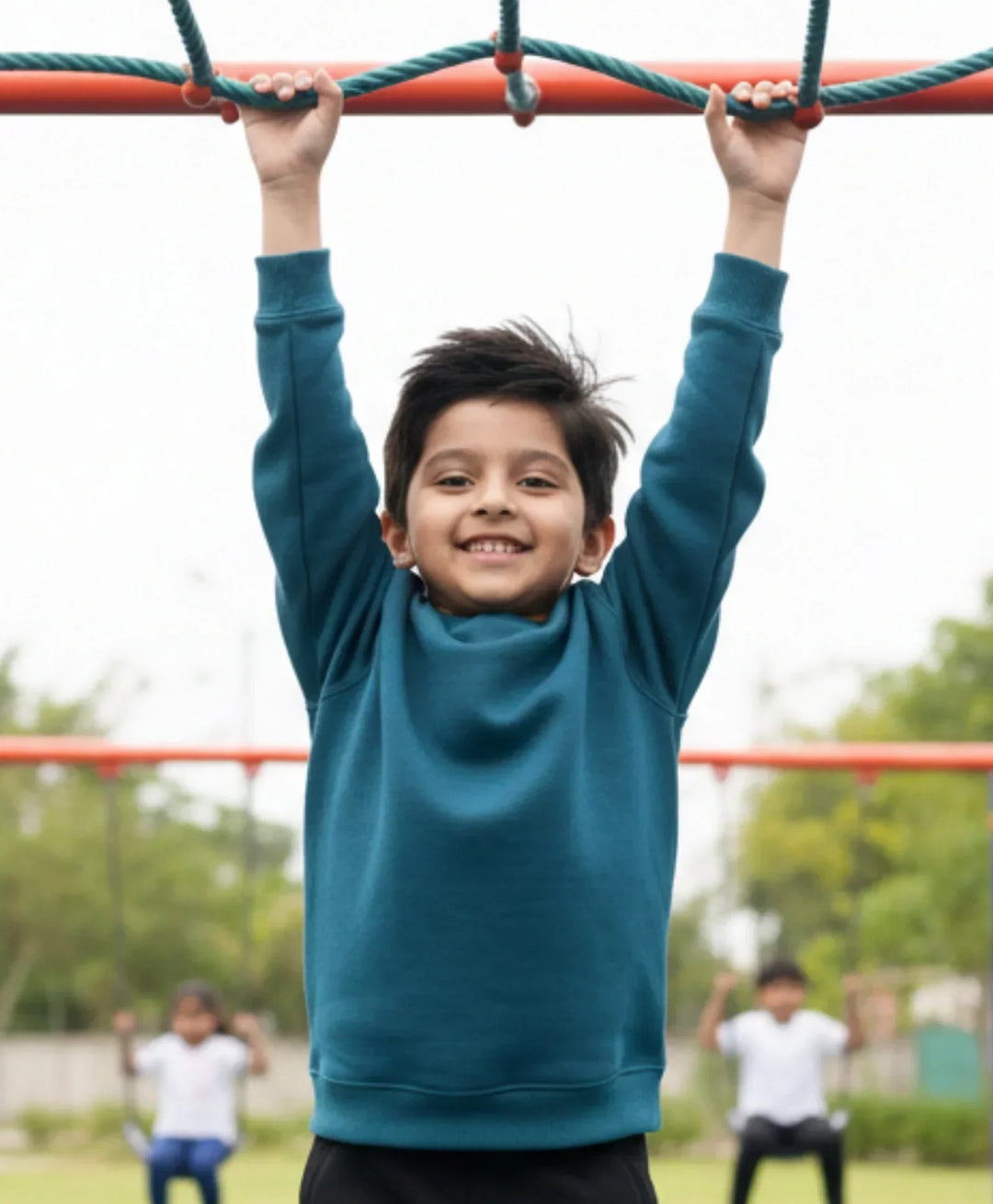 TEAL COLOR BOYS FLEECE SWEATSHIRT - TEAL