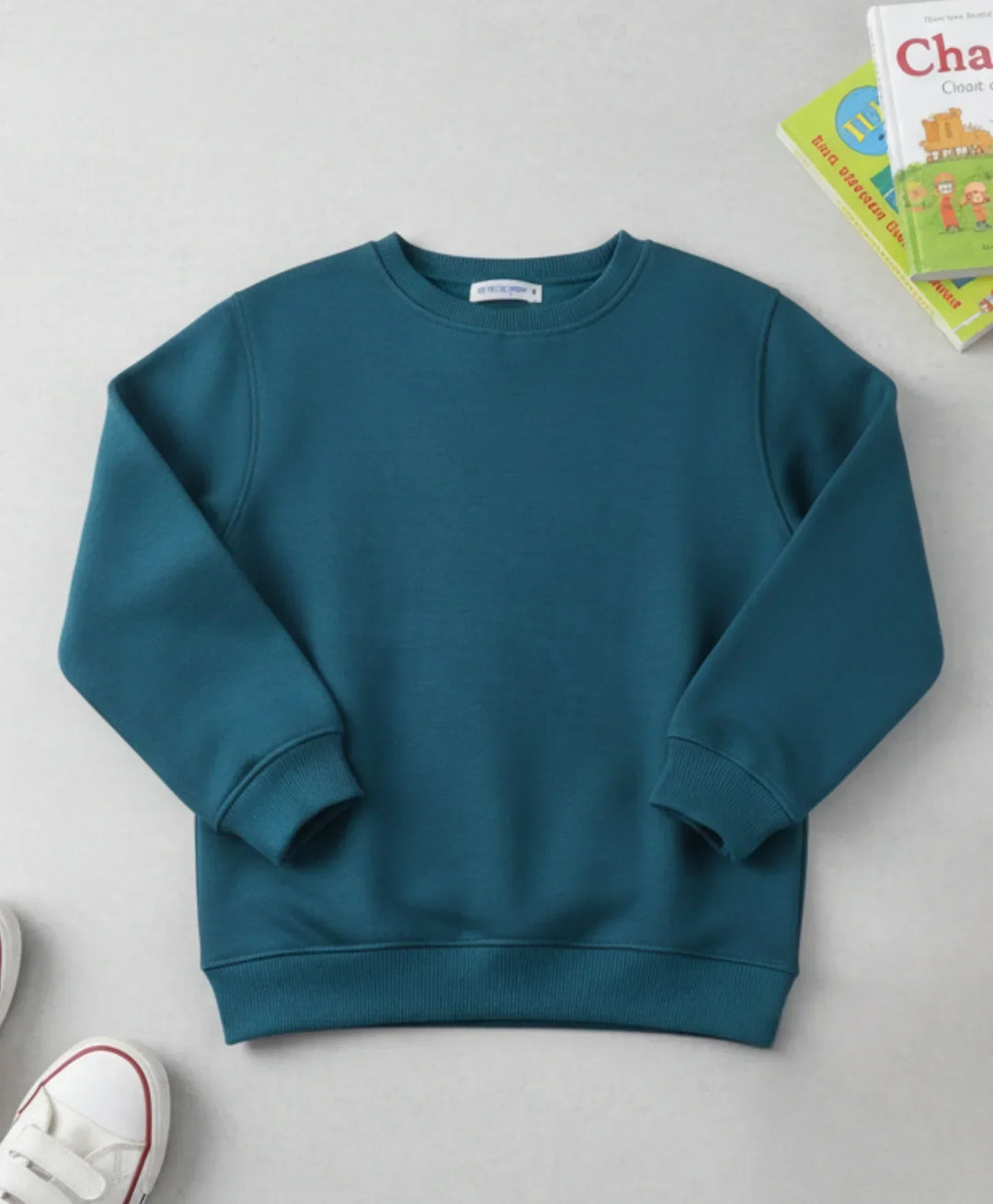 TEAL COLOR BOYS FLEECE SWEATSHIRT - TEAL