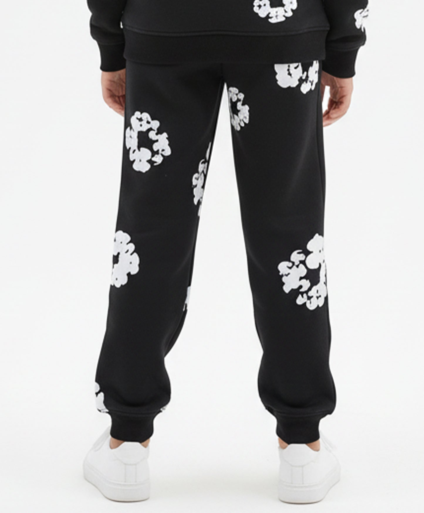 POP BLACK & WHITE BOYS FLEECE WINTER JOGGER - BLACK