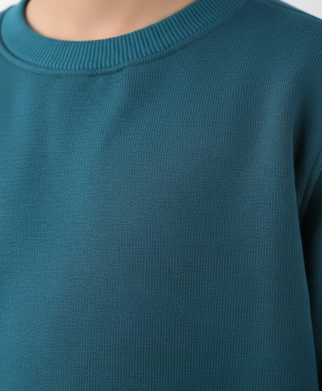 TEAL BOYS SWEATSHIRT BLACK FLEECE JOGGER SET - TEAL/BLACK