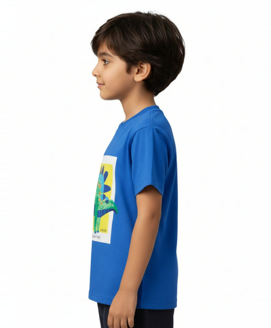 STEGOSAURUS ROYAL SHORT SLEEVE SUMMER BOYS T-SHIRT - ROYAL