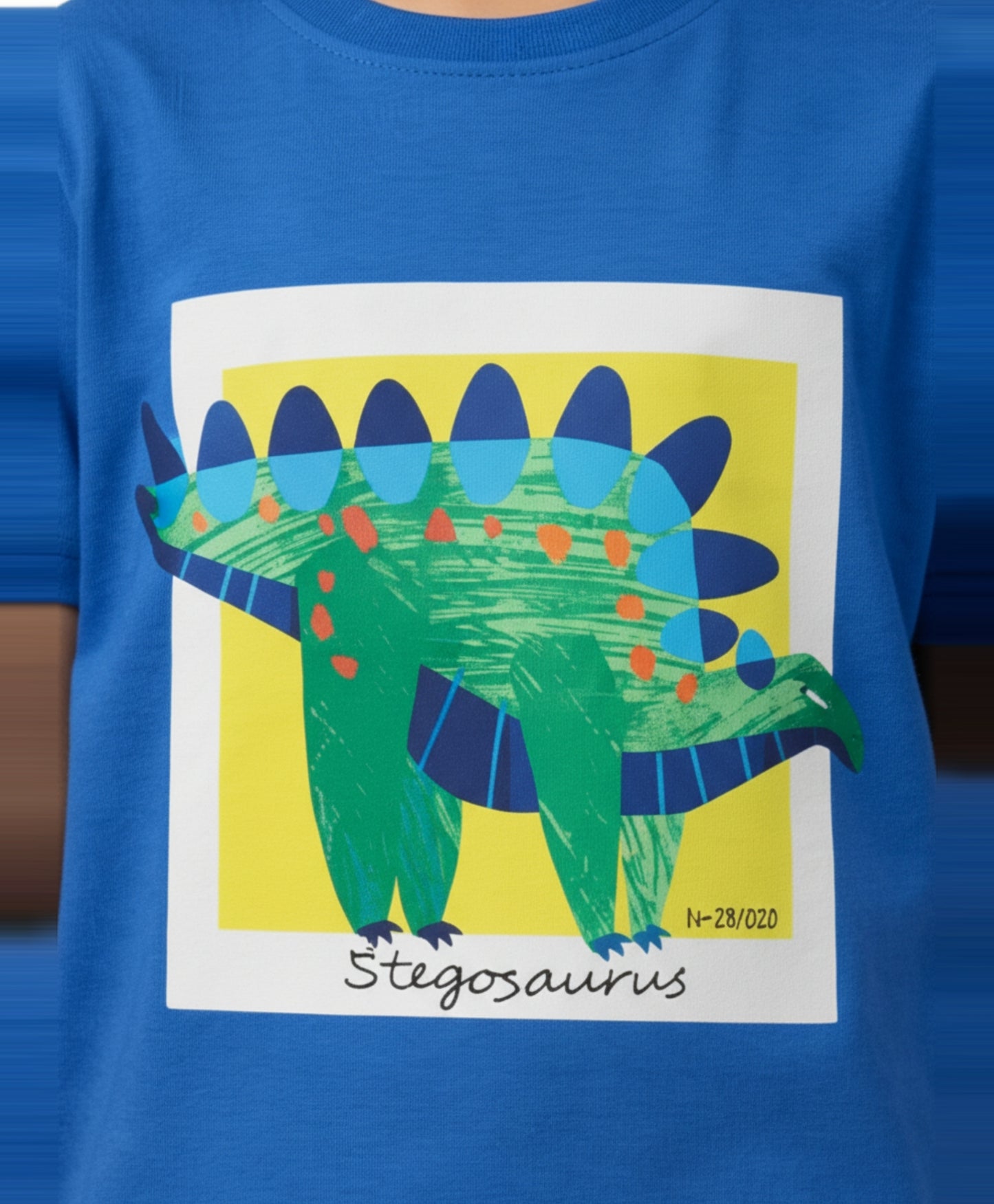 STEGOSAURUS ROYAL SHORT SLEEVE SUMMER BOYS T-SHIRT - ROYAL
