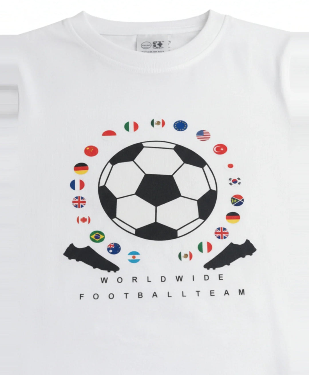Football Team Short Sleeve Boys T-Shirt - White