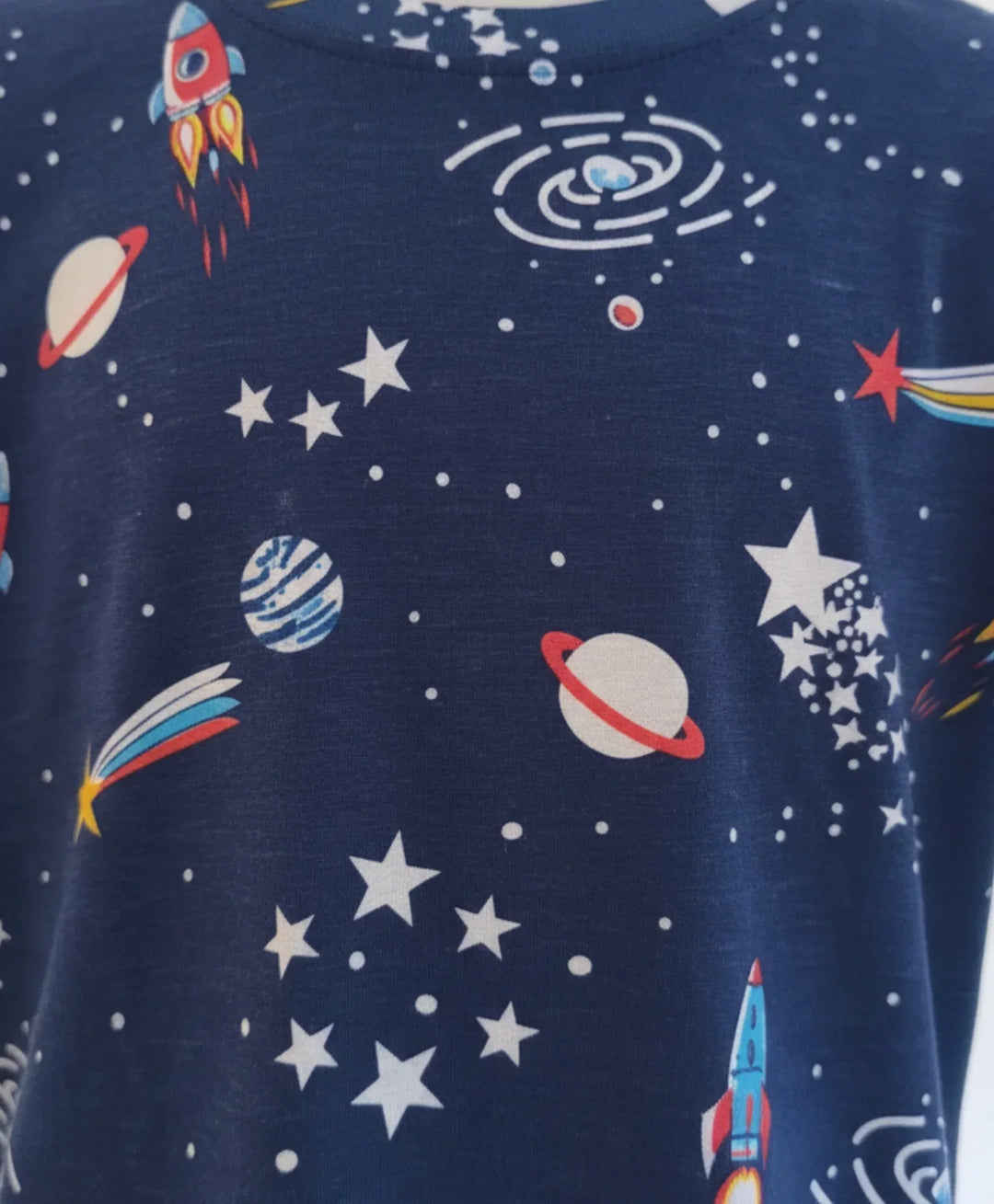 Solar Dreams Girls Short Sleeve Pyjama Set - Navy