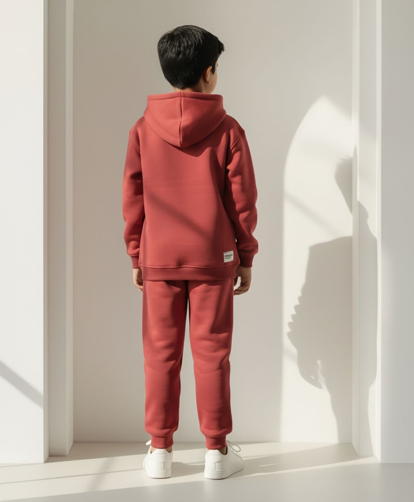 BEYOND BASIC FLEECE HOODIE JOGGER SET - WINE