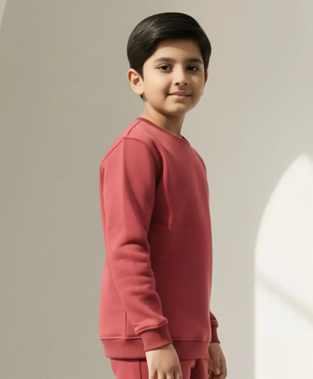 BEYOND BASIC BOYS FLEECE SWEATSHIRT - WINE - Anthrilo 