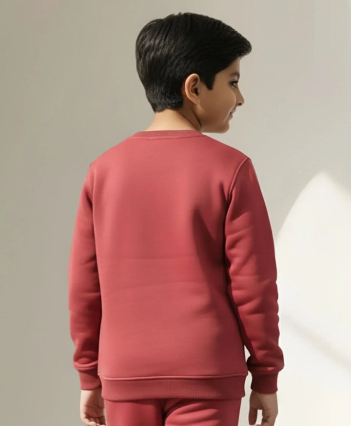 BEYOND BASIC BOYS FLEECE SWEATSHIRT - WINE - Anthrilo 