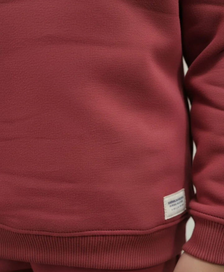 BEYOND BASIC BOYS FLEECE SWEATSHIRT - WINE - Anthrilo 