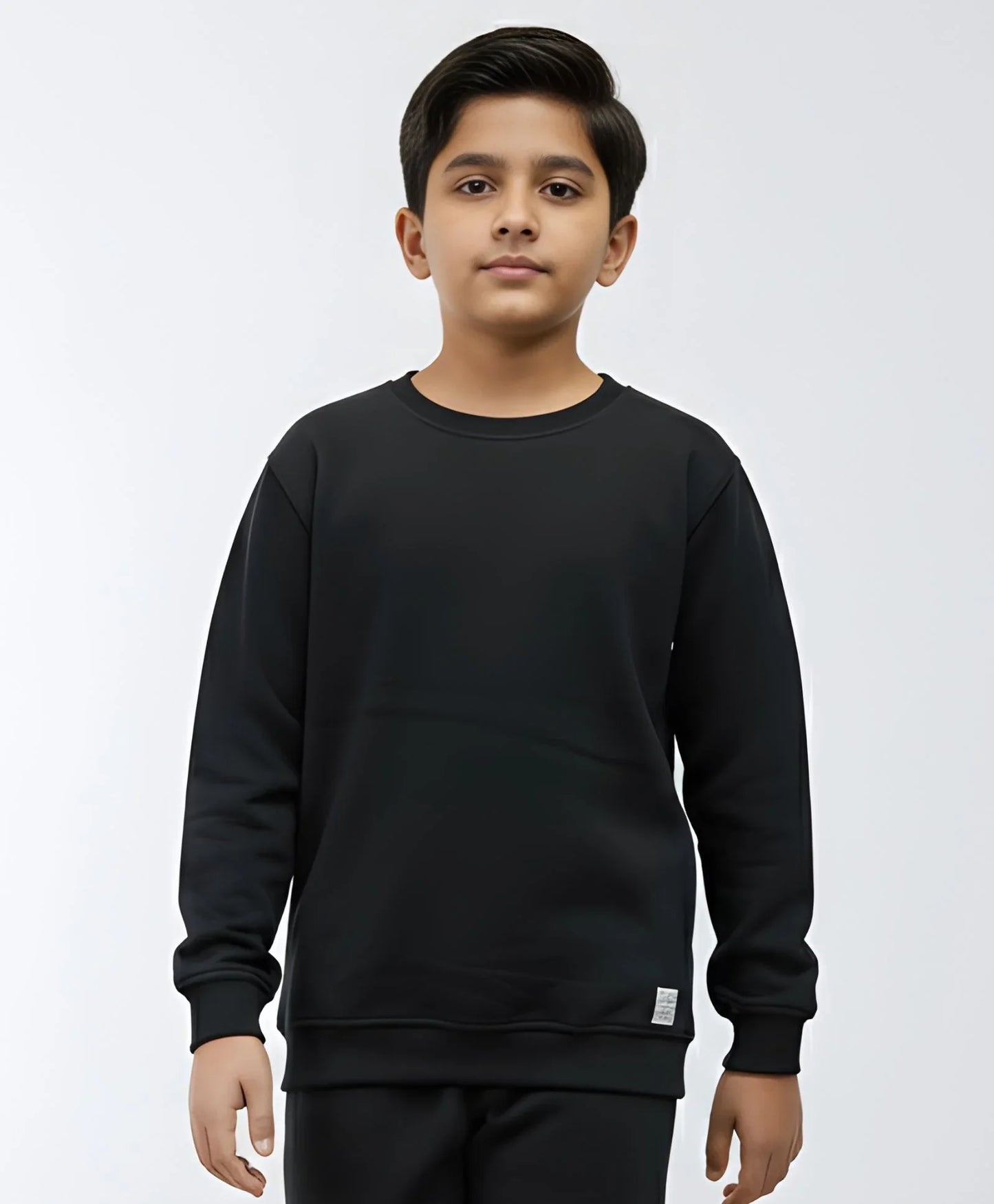 REBEL ESSENTIALS BOYS FLEECE SWEATSHIRT - BLACK