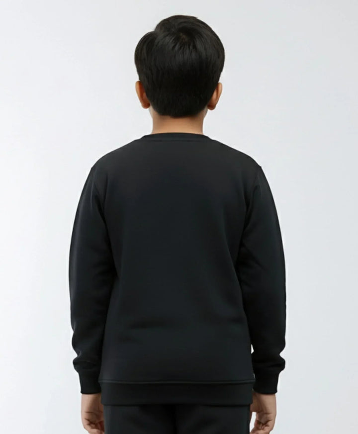 REBEL ESSENTIALS BOYS FLEECE SWEATSHIRT - BLACK - Anthrilo 