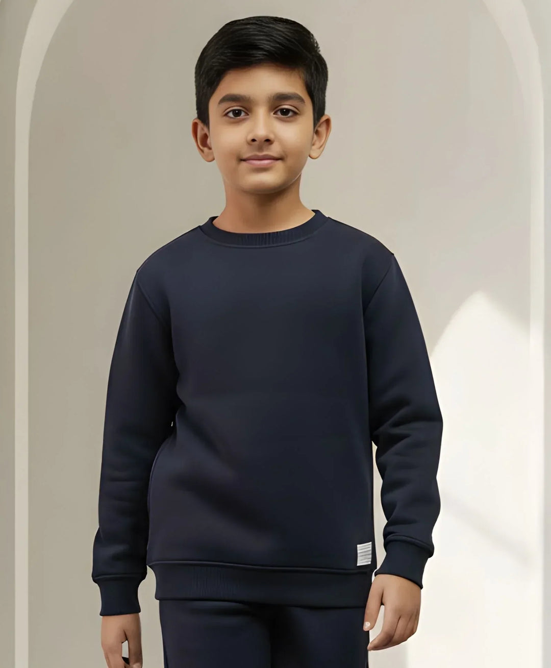 UNBOUND ESSENTIALS BOYS FLEECE SWEATSHIRT - NAVY - Anthrilo 