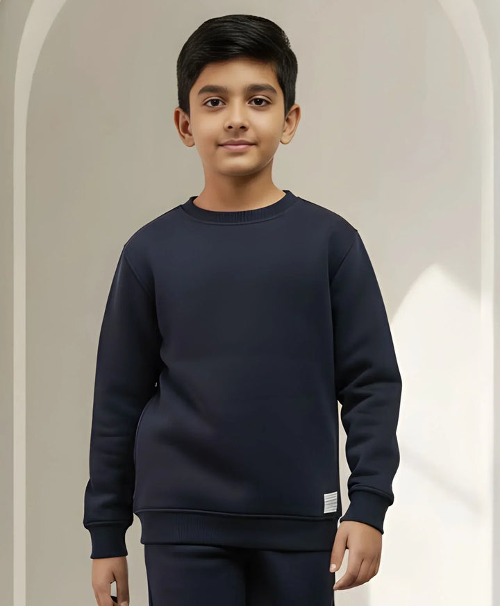 UNBOUND ESSENTIALS BOYS FLEECE SWEATSHIRT - NAVY - Anthrilo 