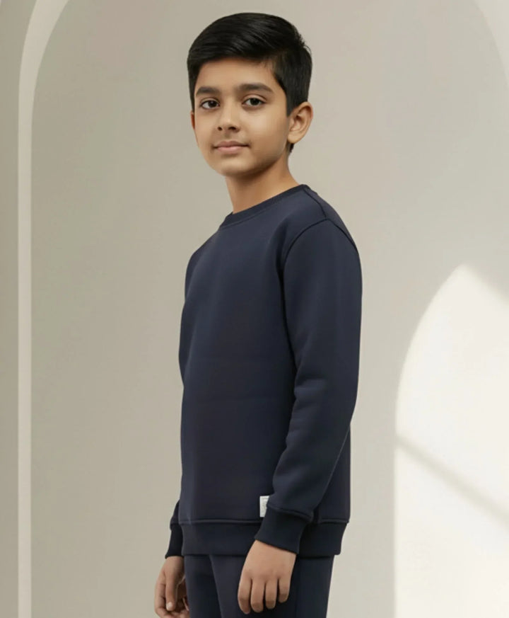 UNBOUND ESSENTIALS BOYS FLEECE SWEATSHIRT - NAVY - Anthrilo 
