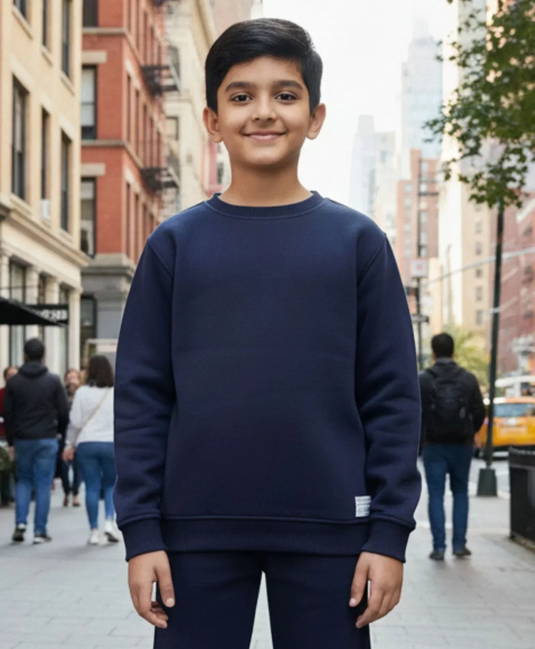 UNBOUND ESSENTIALS BOYS FLEECE SWEATSHIRT - NAVY - Anthrilo 