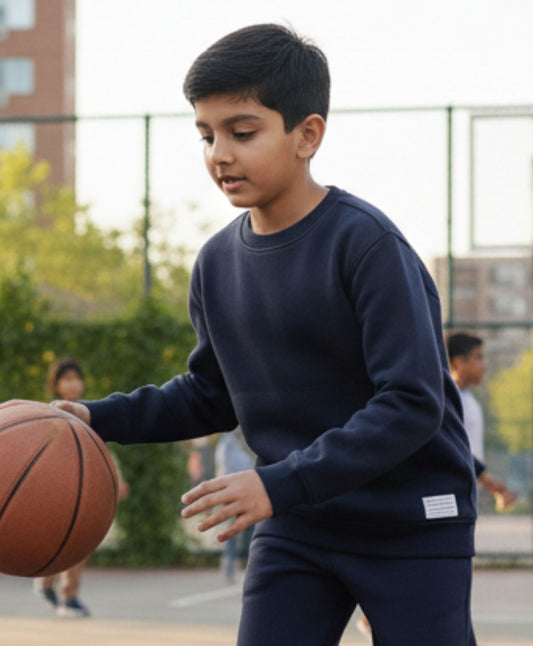 UNBOUND ESSENTIALS BOYS FLEECE SWEATSHIRT - NAVY - Anthrilo 