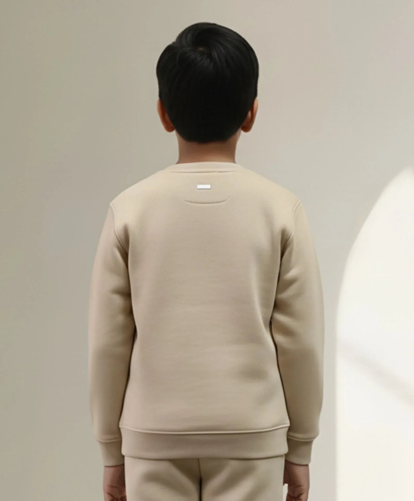 NEW ESSENTIALS BOYS FLEECE SWEATSHIRT - BEIGE