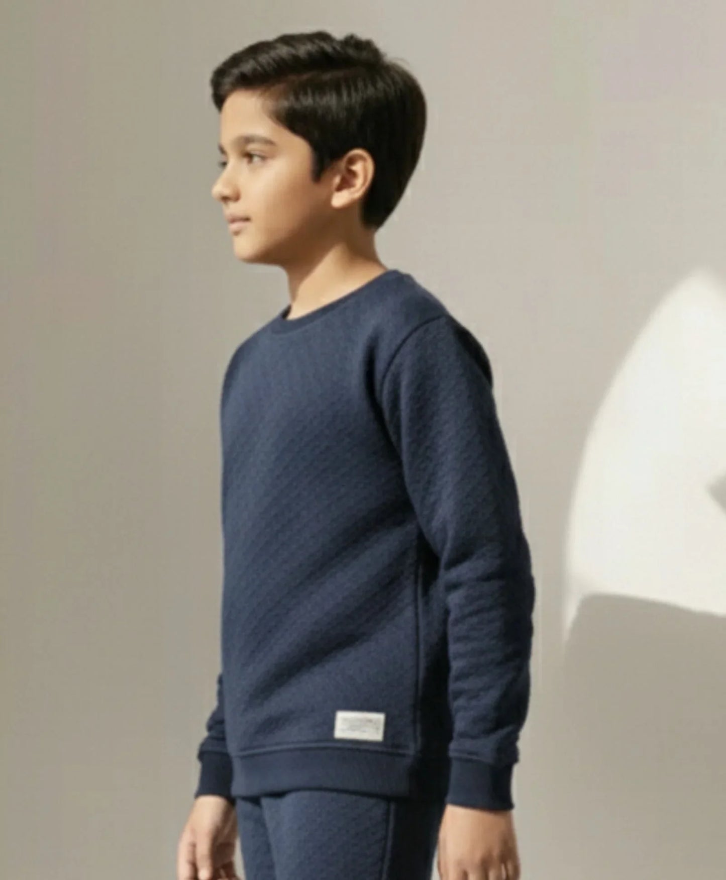 MINIMAL ESSENTIALS BOYS FLEECE SWEATSHIRT - NAVY