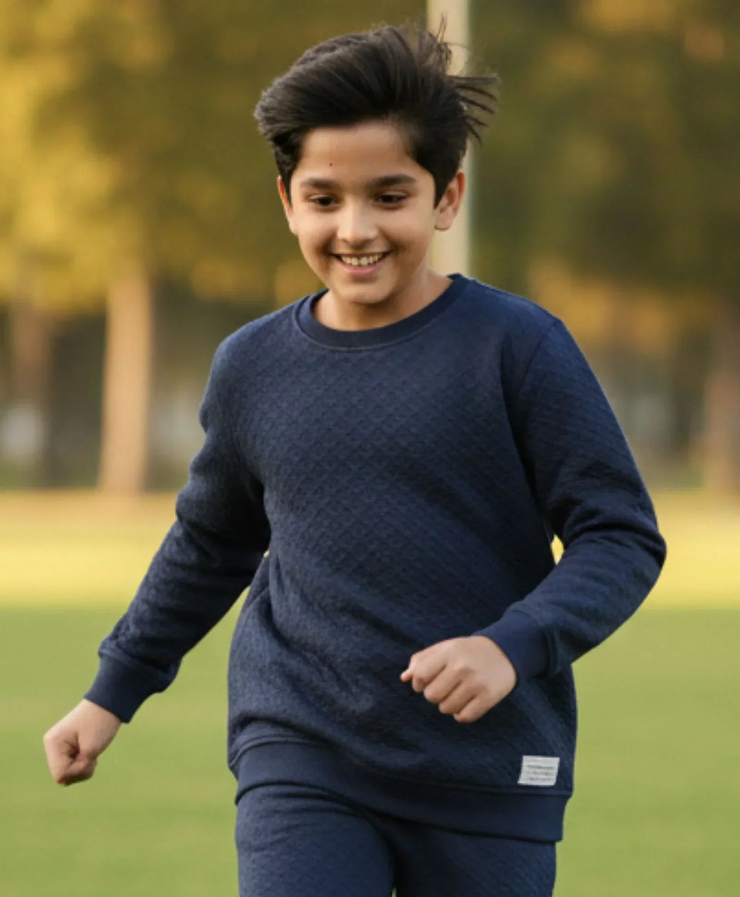 MINIMAL ESSENTIALS BOYS FLEECE SWEATSHIRT - NAVY - Anthrilo 