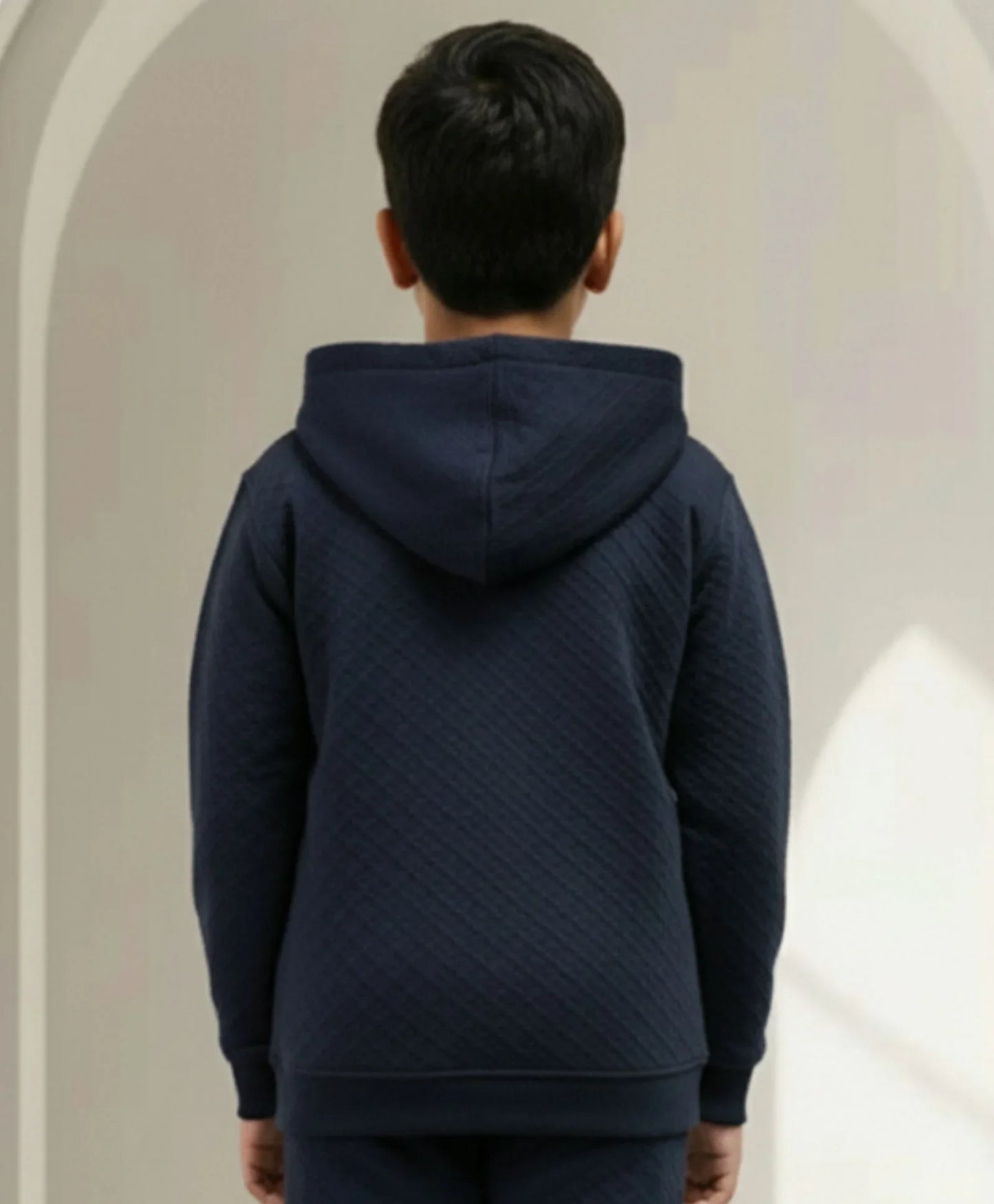 MINIMAL ESSENTIALS BOYS FLEECE HOODIE - NAVY