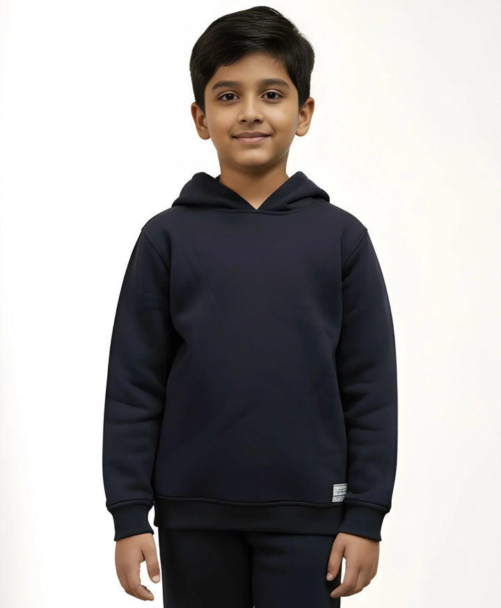 UNBOUND ESSENTIALS BOYS FLEECE HOODIE - NAVY - Anthrilo 