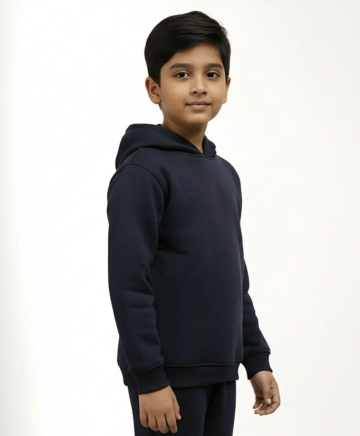 UNBOUND ESSENTIALS BOYS FLEECE HOODIE - NAVY - Anthrilo 