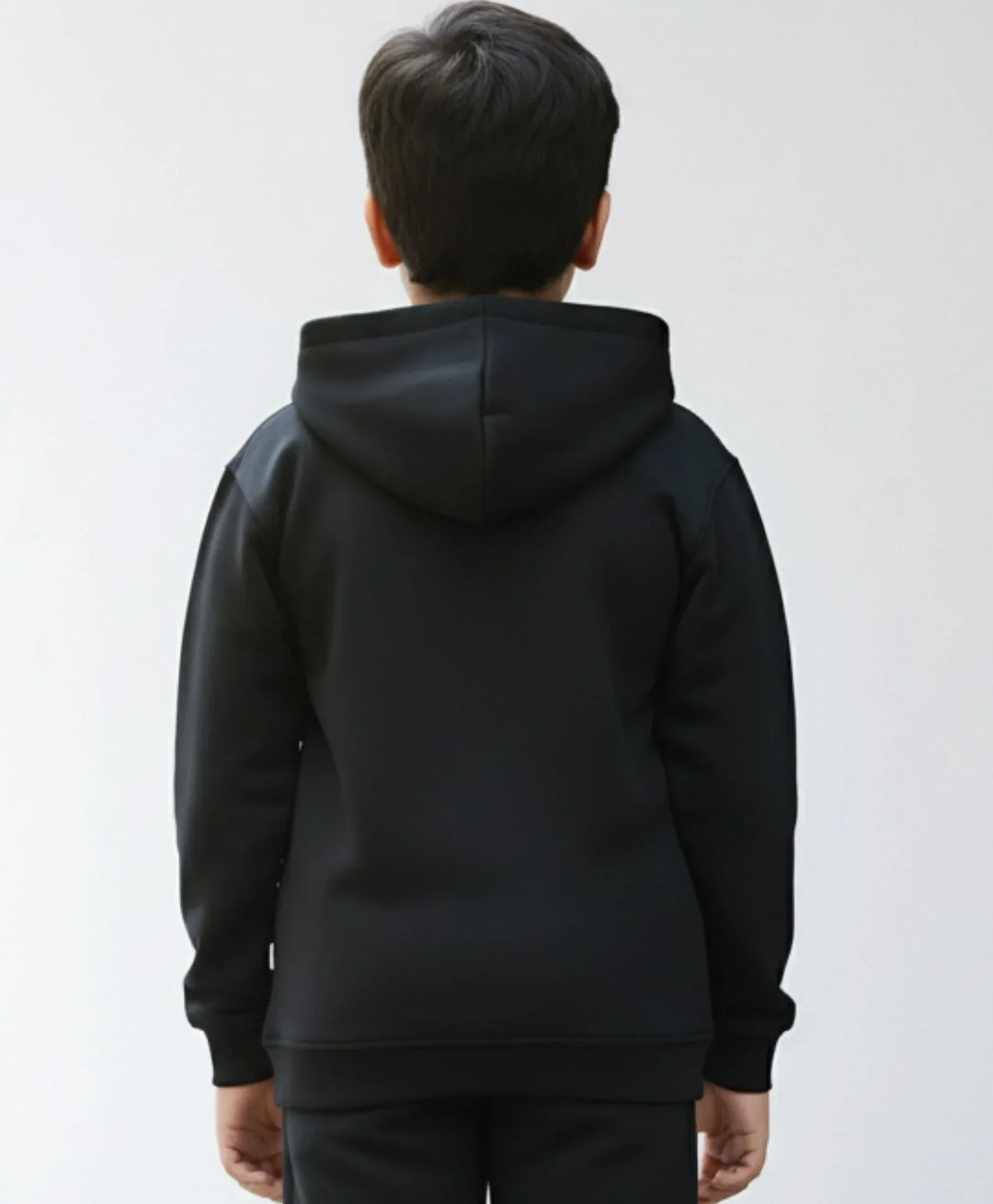 REBEL ESSENTIALS BOYS FLEECE HOODIE - BLACK - Anthrilo 
