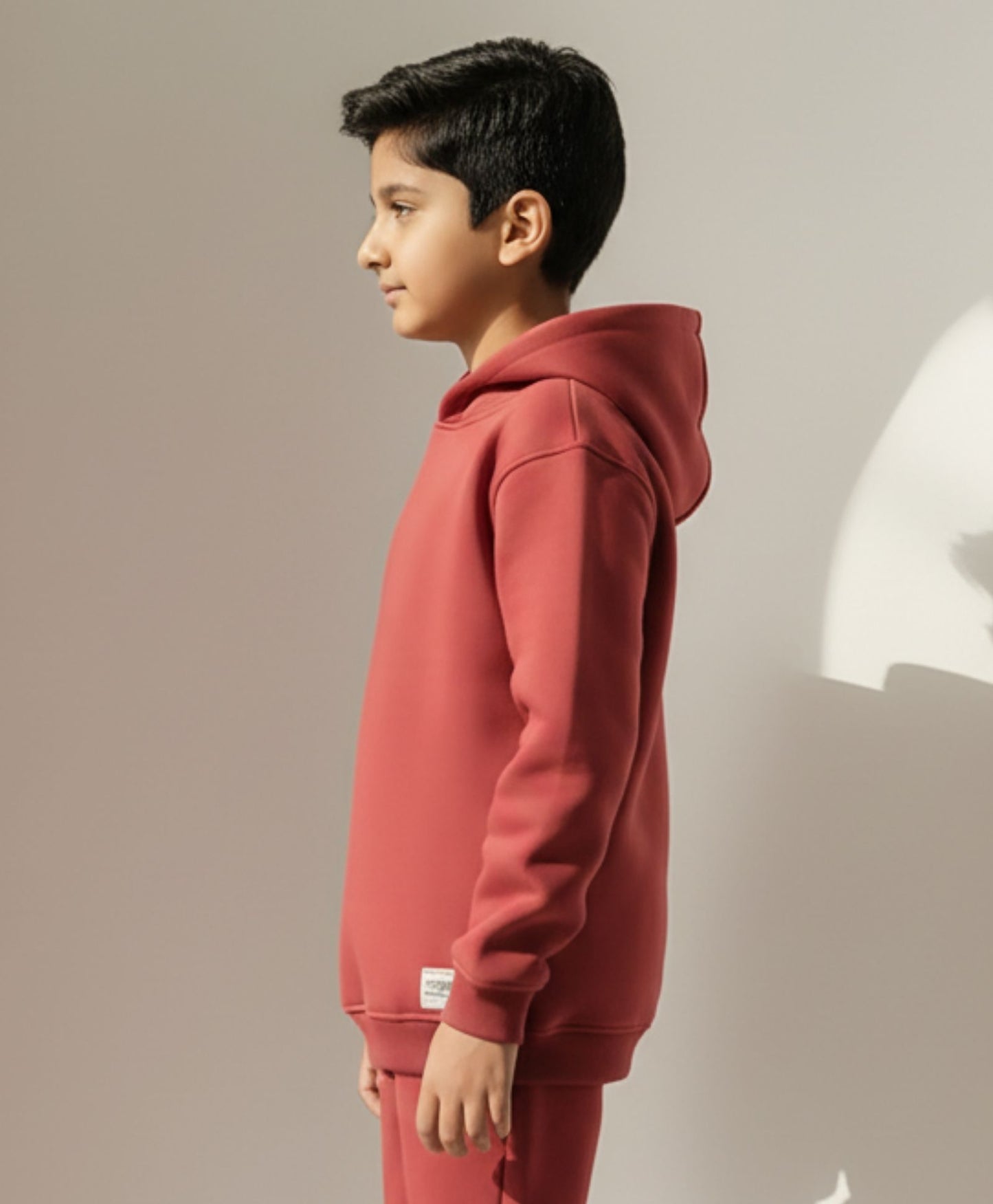 BEYOND BASIC BOYS FLEECE HOODIE - WINE