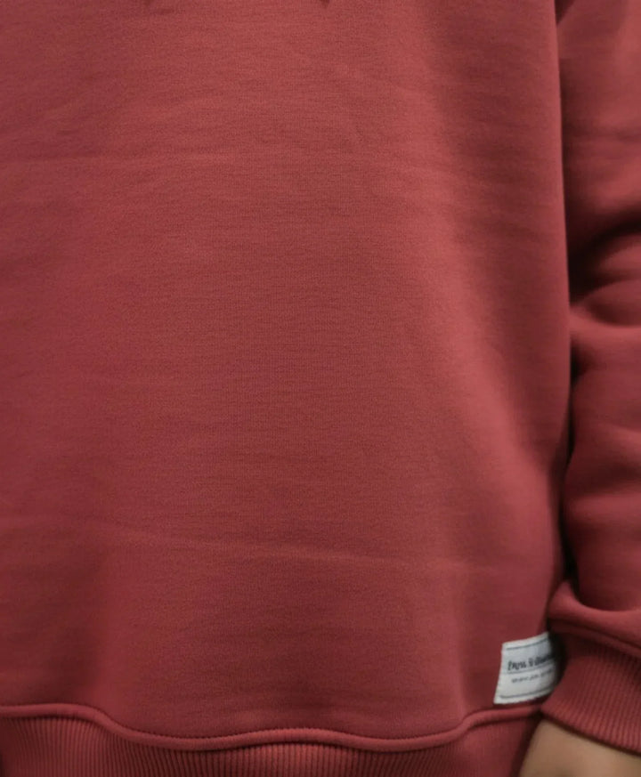BEYOND BASIC BOYS FLEECE HOODIE - WINE - Anthrilo 