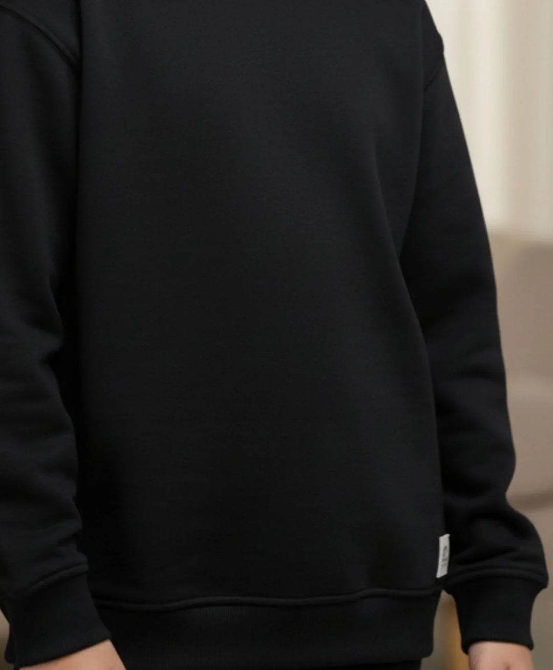 REBEL ESSENTIALS GIRLS FLEECE HOODIE - BLACK - Anthrilo 