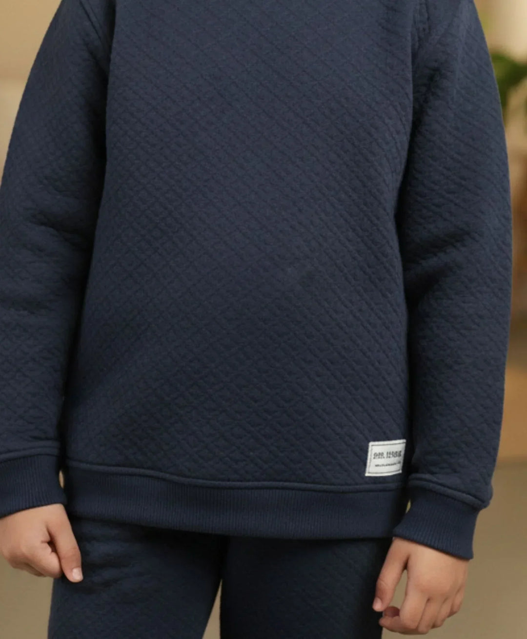 MINIMAL ESSENTIALS GIRLS FLEECE SWEATSHIRT - NAVY - Anthrilo 