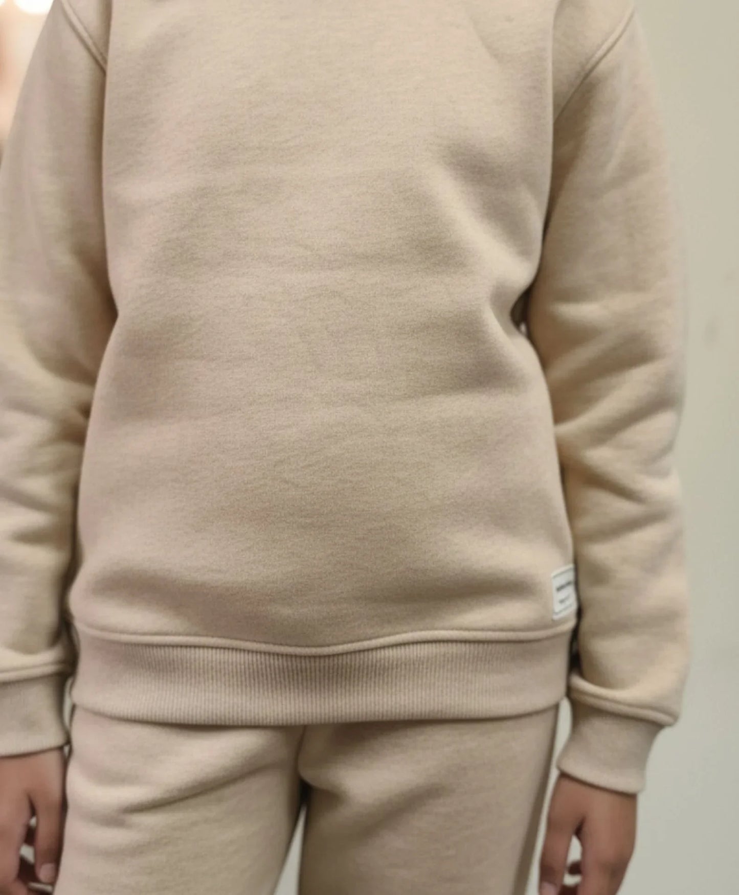NEW ESSENTIALS GIRLS FLEECE SWEATSHIRT - BEIGE