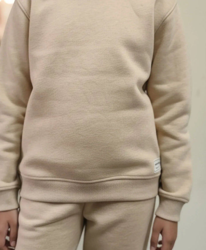 NEW ESSENTIALS GIRLS FLEECE SWEATSHIRT - BEIGE - Anthrilo 