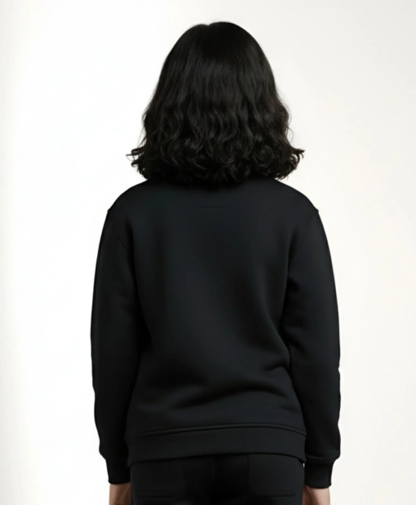 REBEL ESSENTIALS GIRLS FLEECE SWEATSHIRT - BLACK