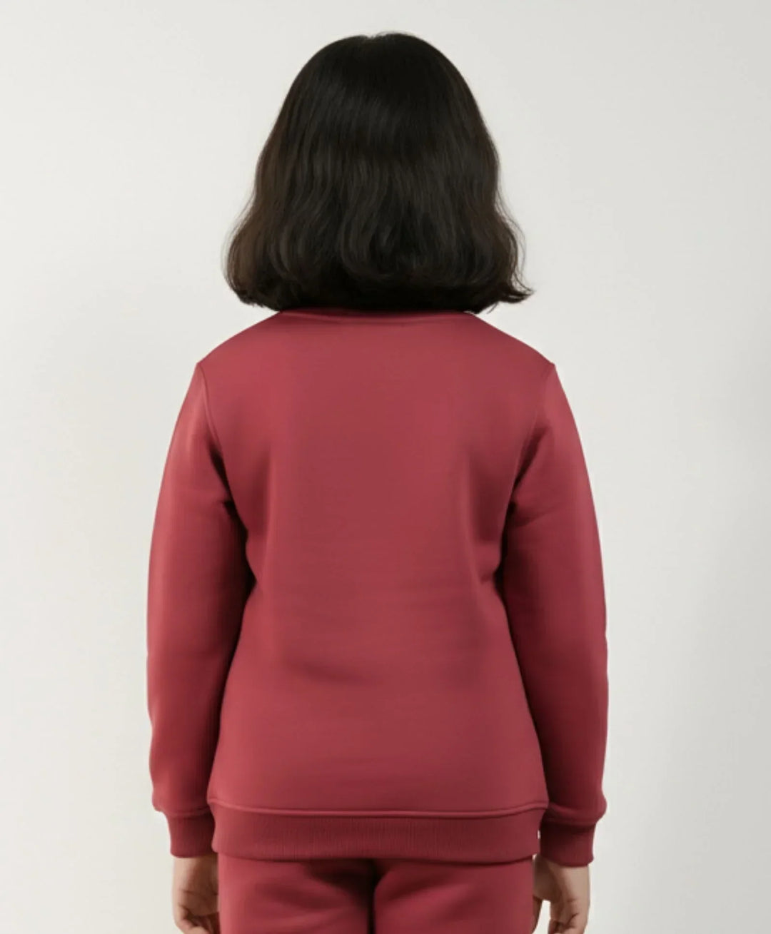 BEYOND BASIC GIRLS FLEECE SWEATSHIRT - WINE - Anthrilo 