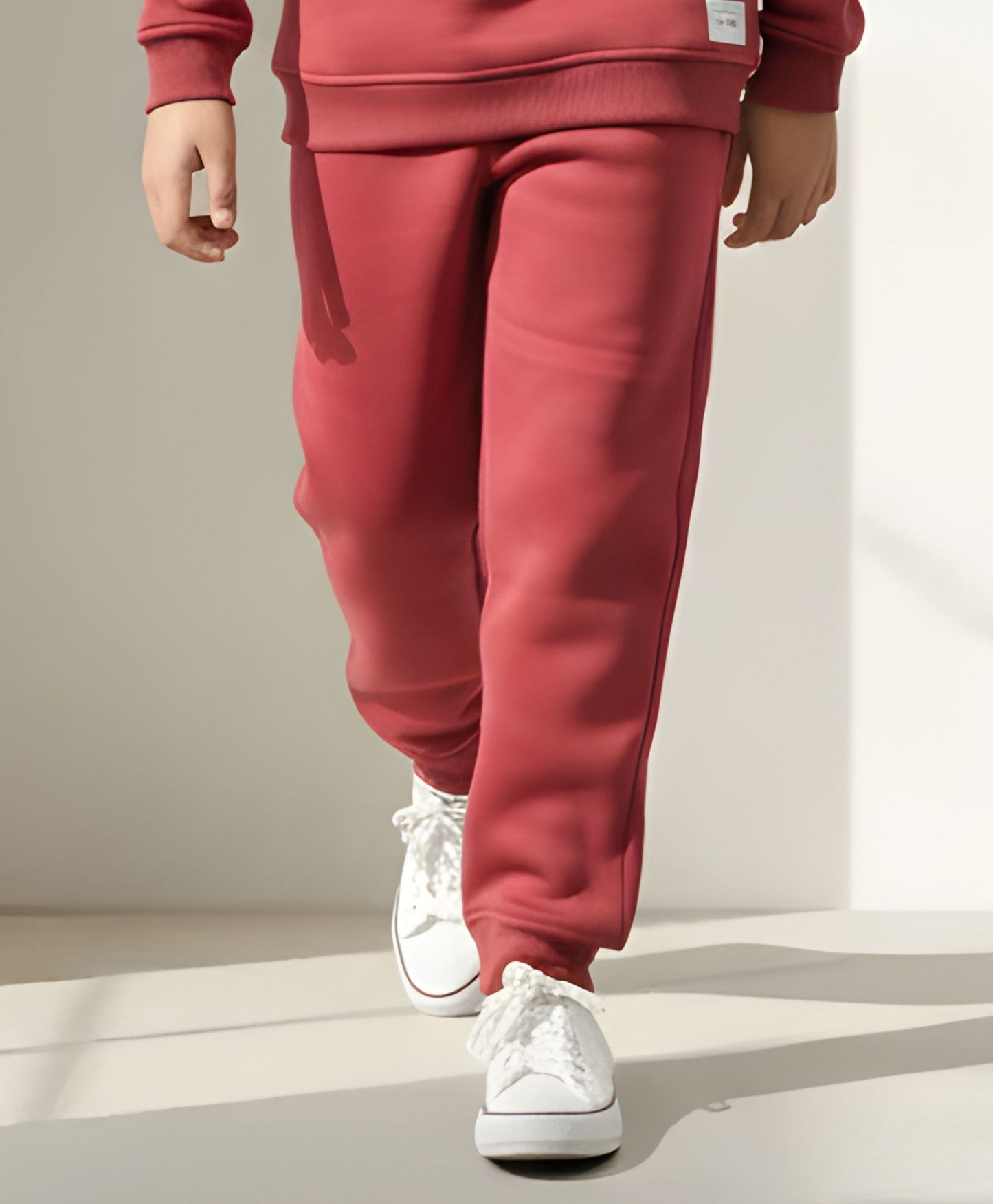 BEYOND BASIC GIRLS FLEECE JOGGER - WINE