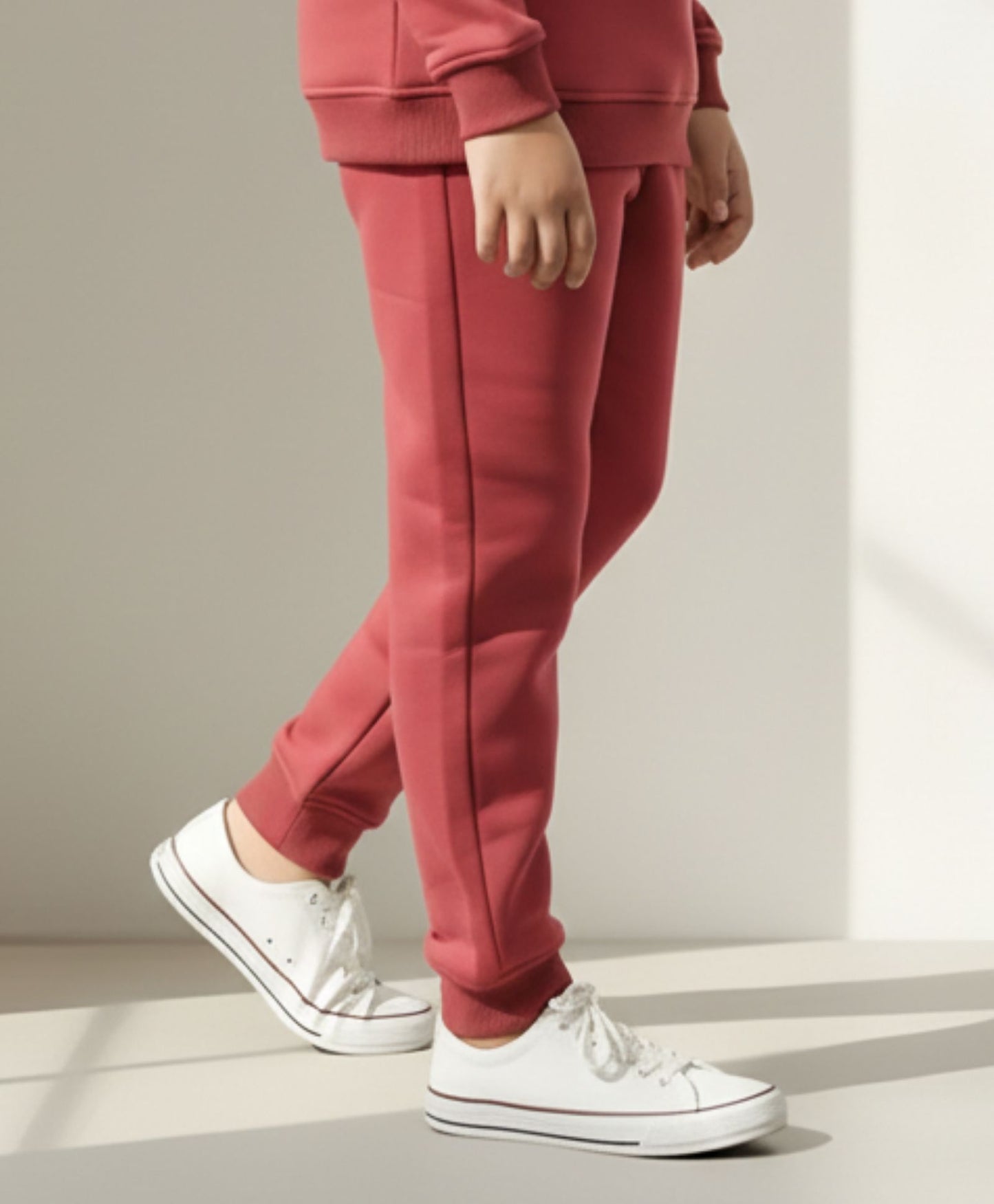 BEYOND BASIC GIRLS FLEECE JOGGER - WINE