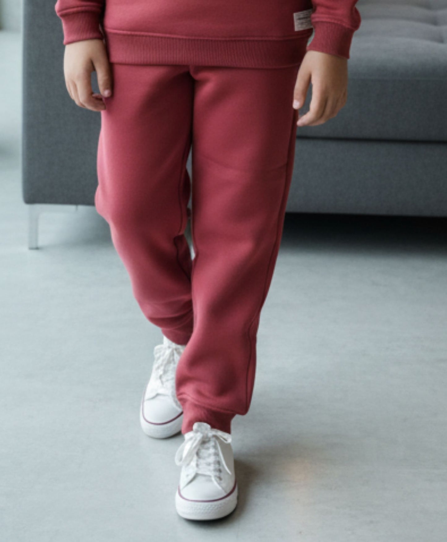 BEYOND BASIC BOYS FLEECE JOGGER - WINE