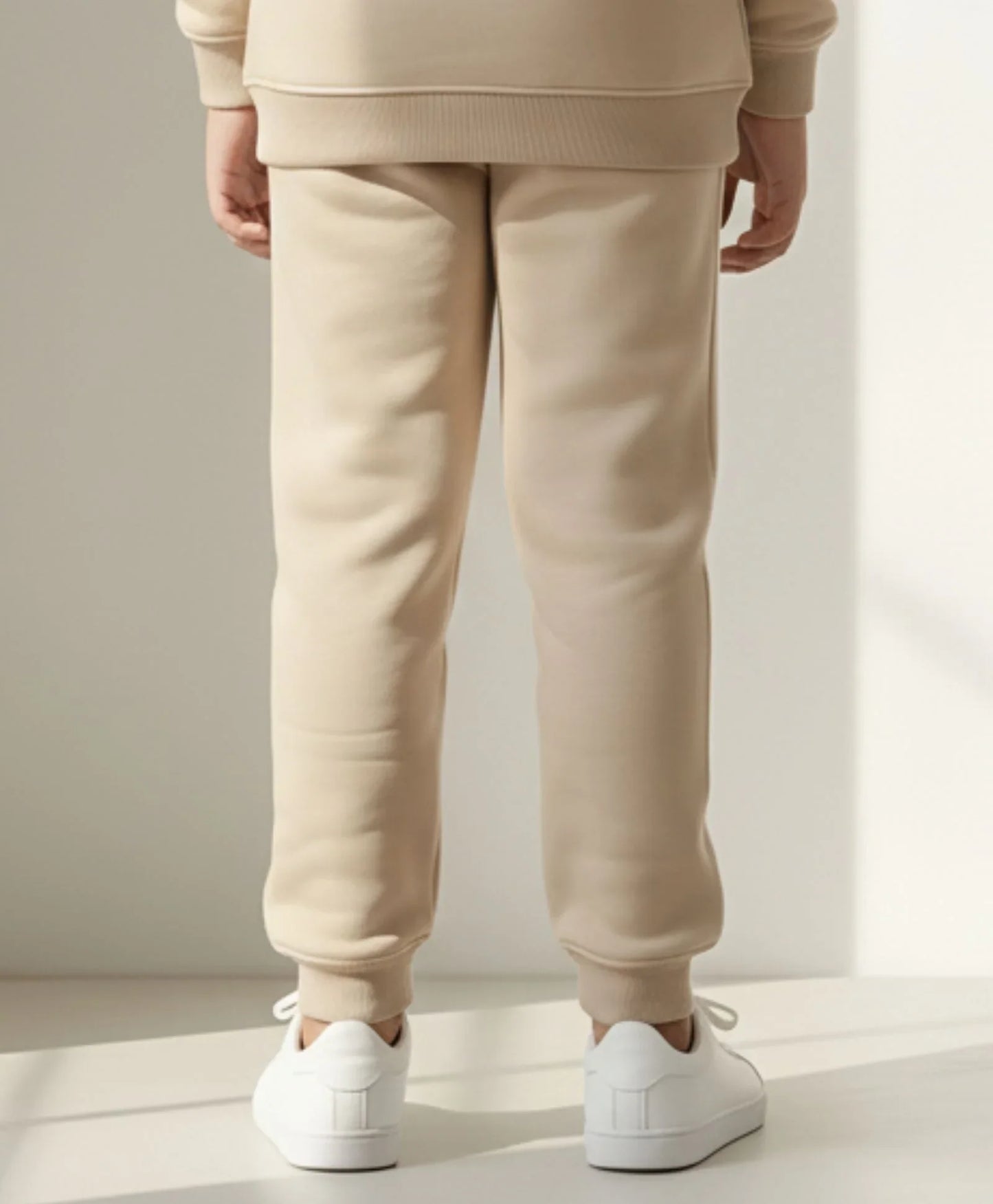 NEW ESSENTIALS BOYS FLEECE JOGGER - BEIGE