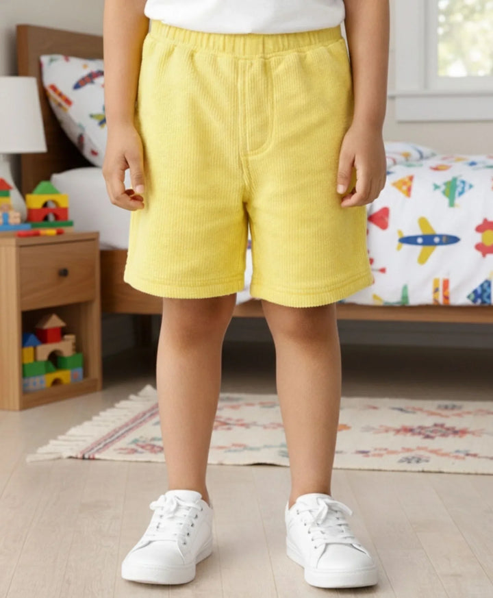 Sunny Yellow Summer Boys Shorts - Yellow