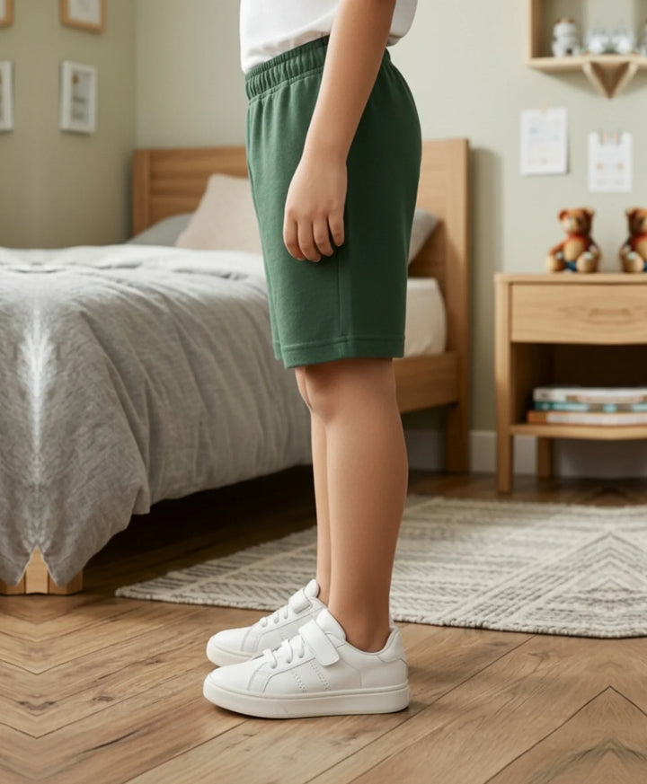 Olive Green Summer Boys Shorts - Olive
