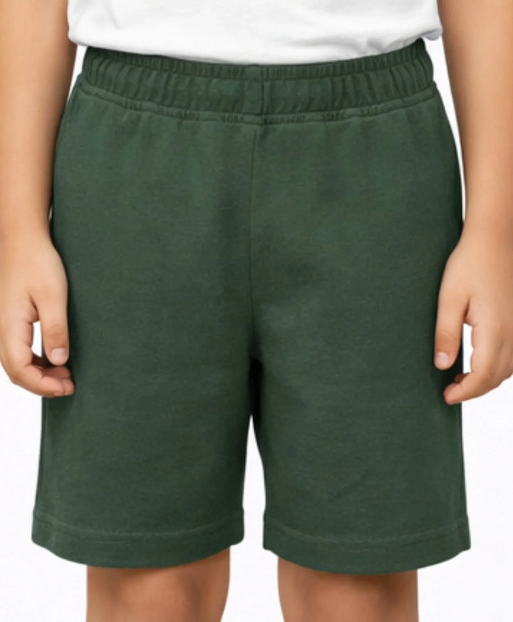 Olive Green Summer Boys Shorts - Olive
