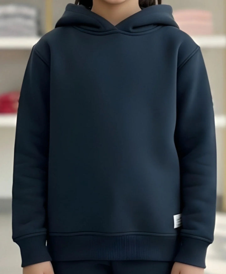WEARABLE ESSENTIAL GIRLS FLEECE HOODIE - TEAL - Anthrilo 