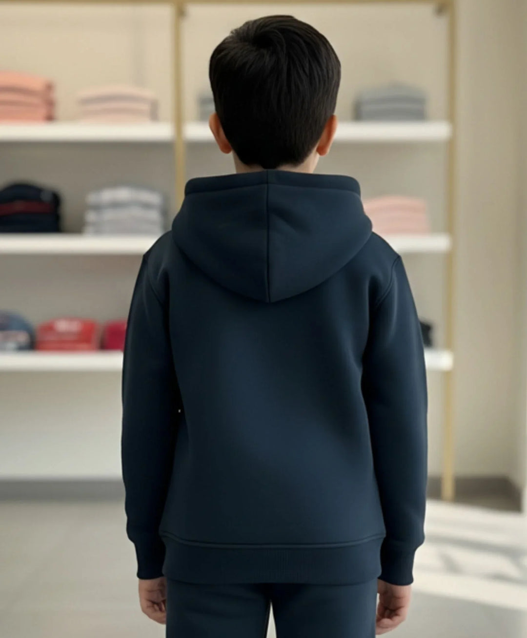 WEARABLE ESSENTIAL BOYS FLEECE HOODIE - TEAL - Anthrilo 