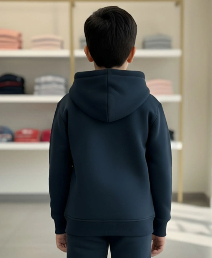WEARABLE ESSENTIAL BOYS FLEECE HOODIE - TEAL - Anthrilo 