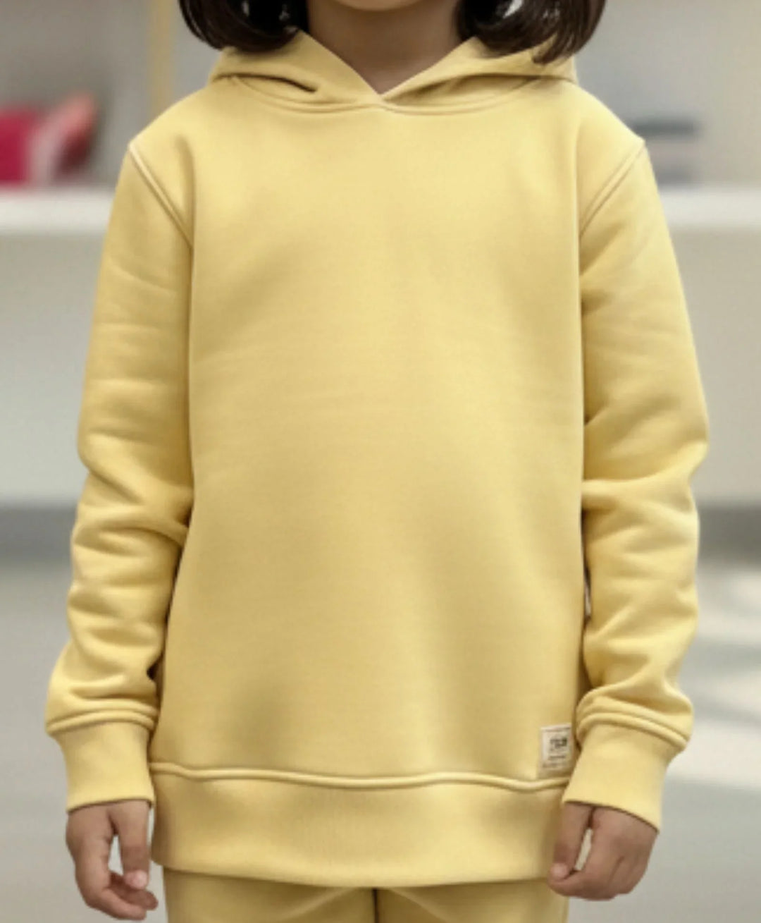 JUST STYLE ESSENTIAL GIRLS FLEECE HOODIE - YELLOW - Anthrilo 