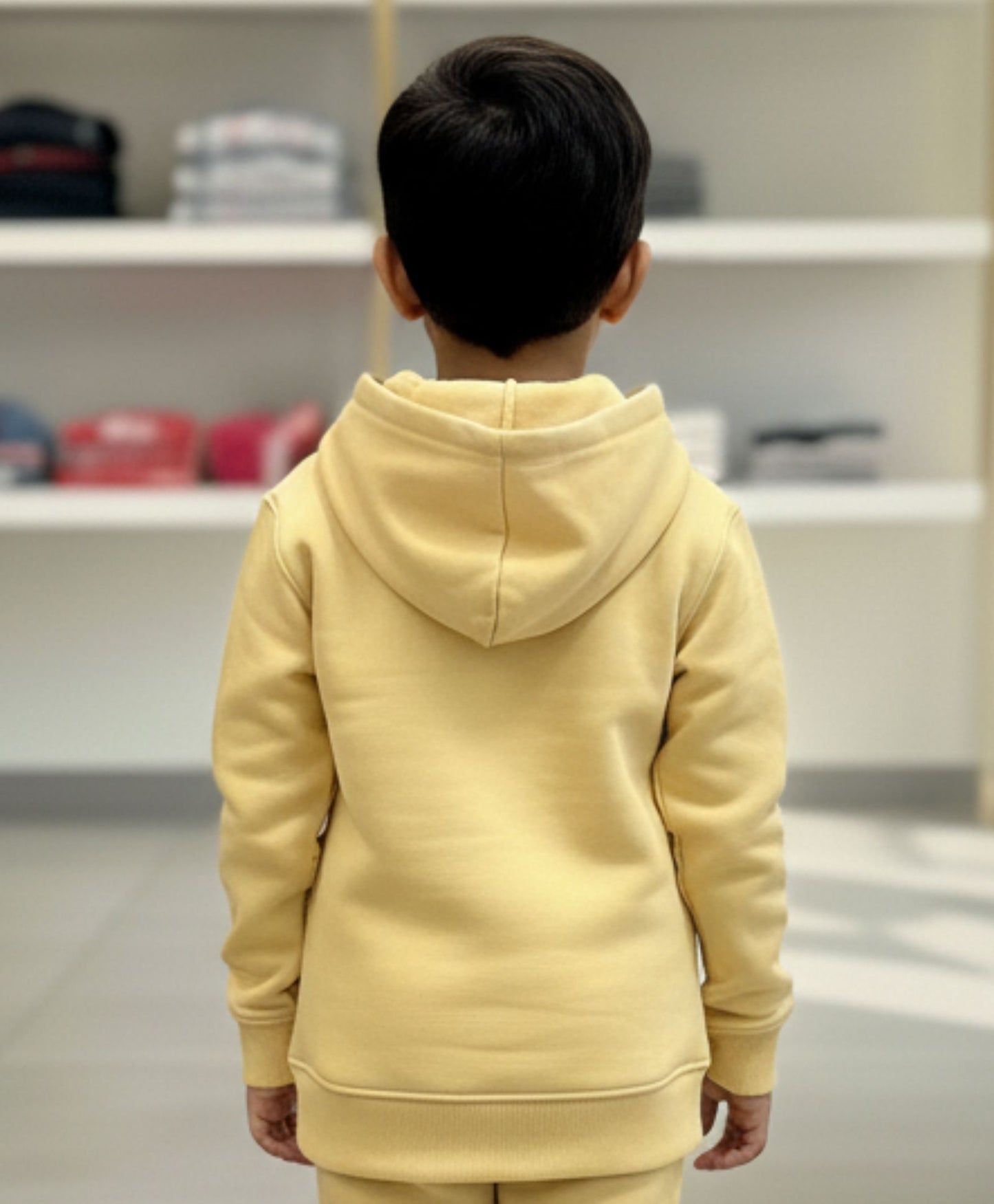 JUST STYLE ESSENTIAL BOYS FLEECE HOODIE - YELLOW
