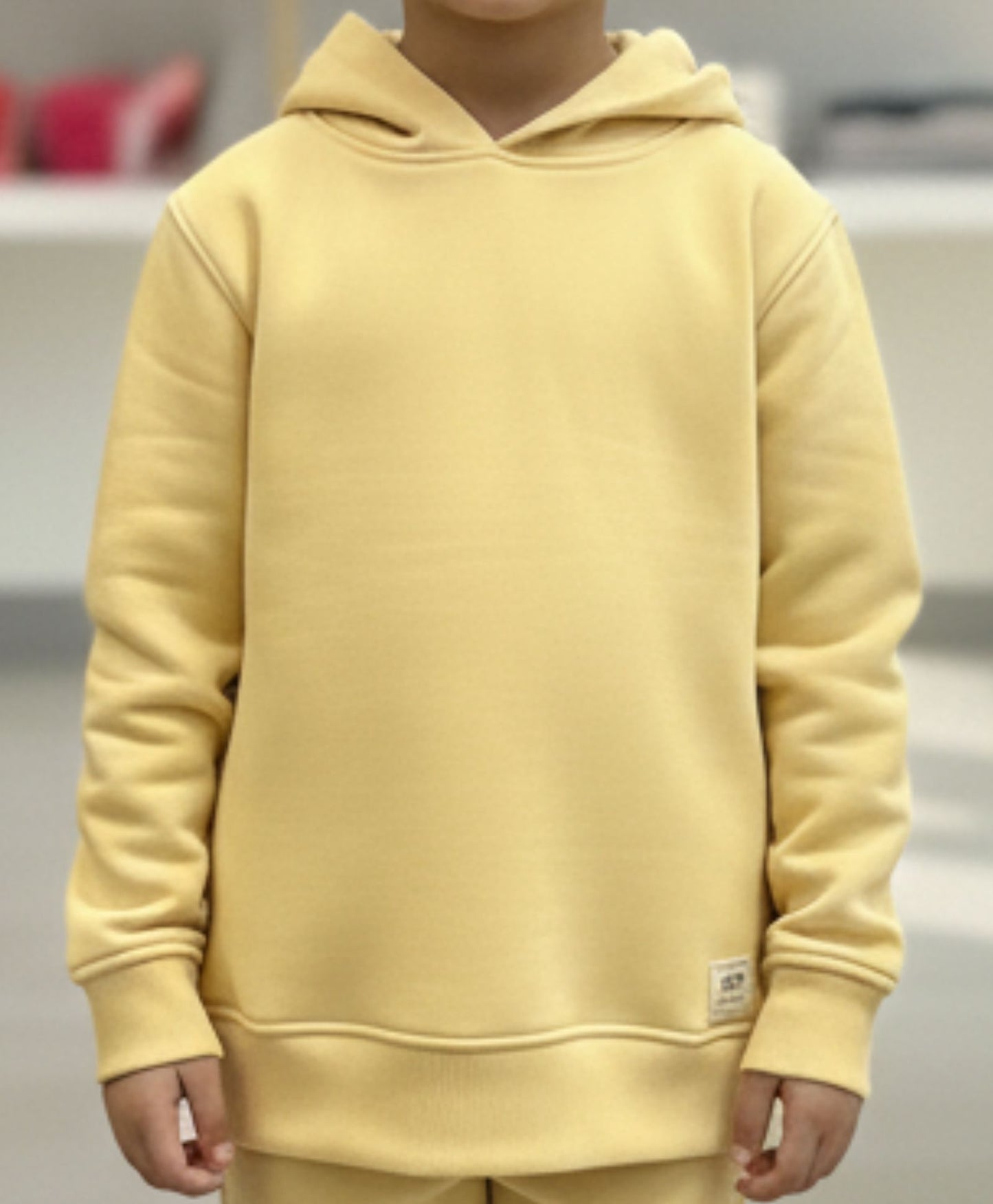 JUST STYLE ESSENTIAL BOYS FLEECE HOODIE - YELLOW