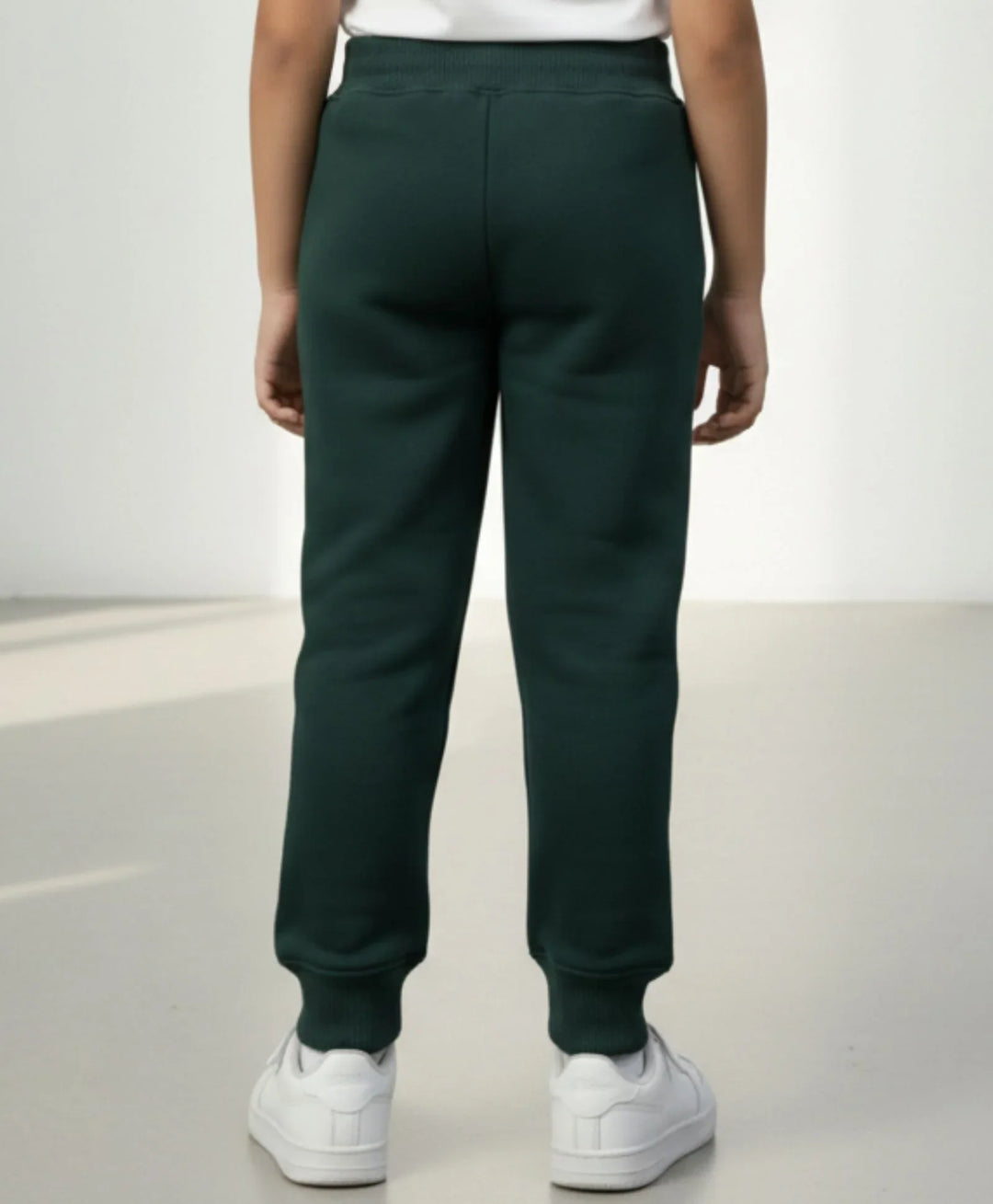 SIMPLE ESSENTIAL GIRLS FLEECE JOGGER - DARK GREEN - Anthrilo 