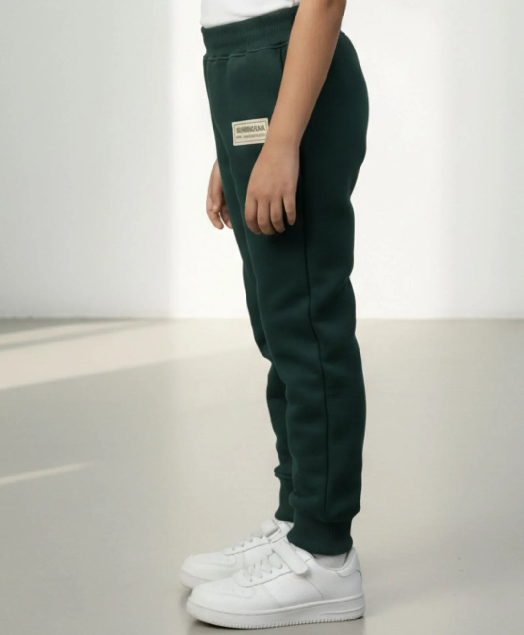 SIMPLE ESSENTIAL GIRLS FLEECE JOGGER - DARK GREEN - Anthrilo 